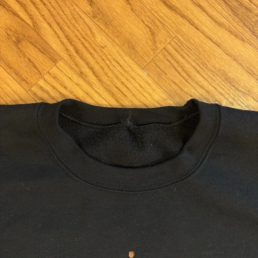 SpongeBob Poker Night Crewneck Sweatshirt Mens Black Graphic Y2K Pullover - Picture 3 of 7